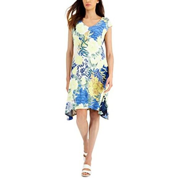 JM Collection Womens Floral Jacquard Dress - Picture 2 of 4